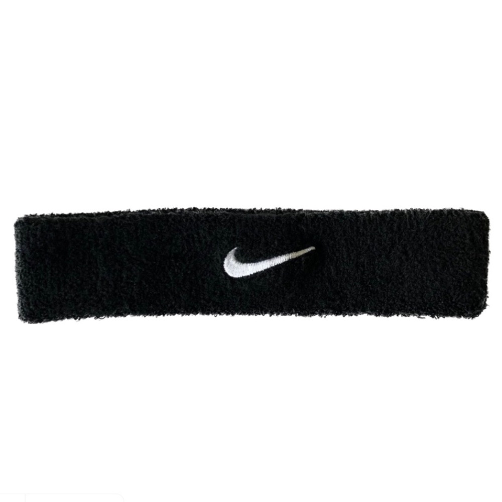 FREE WITH PURCHASE Nike Swoosh Embroidered Logo Headband Black/White (EUC)
